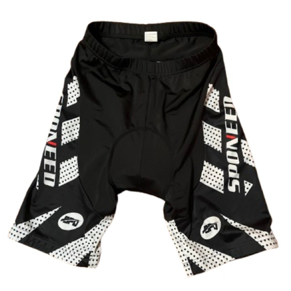 Sponeed Men’s Black Performance Cycling Shorts Size Large